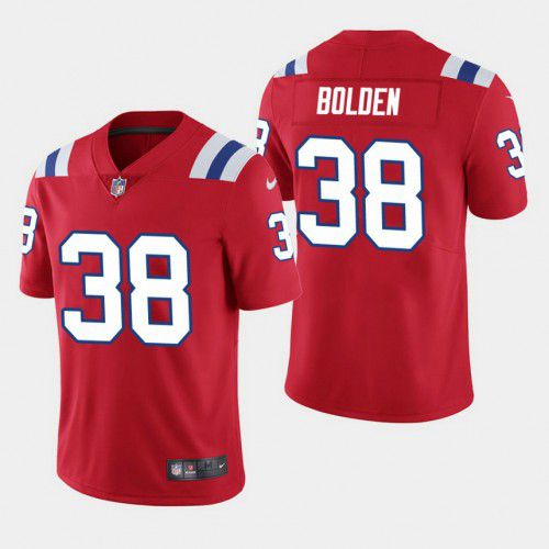 Men New England Patriots #38 Brandon Bolden Nike Red Vapor Limited NFL Jersey->new england patriots->NFL Jersey